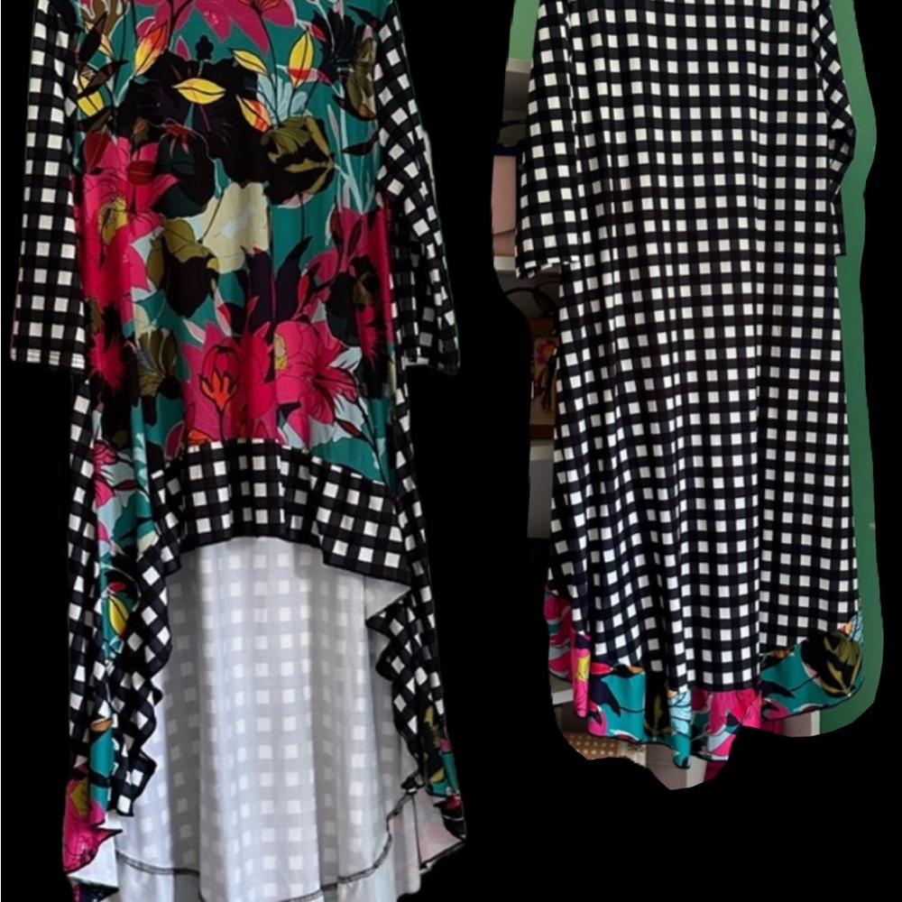 NEW!🩷Floral and Checkered High-Low top🩷